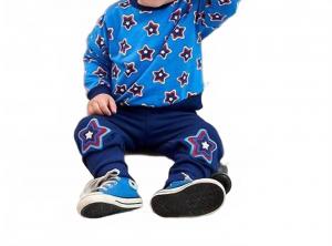 Детский свитшот Spencer с вырезом в счастливом голубом Freds World