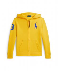 Детская флисовая толстовка на молнии Big Pony, размер 8-20 Polo Ralph Lauren, RACING YELLOW