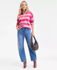 Женский полосатый регби-свитер On 34Th, розовый