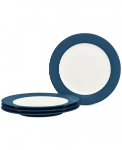 Набор из 4 обеденных тарелок Colorwave Rim Noritake, синий