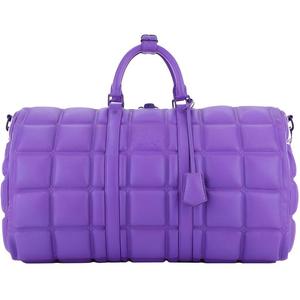 LOUIS VUITTON Кожаная дорожная сумка Keepall мужская фиолетовая