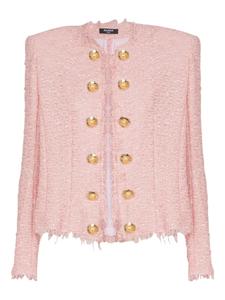 Balmain твидовый жакет с пайетками, розовый