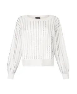 Свитер со стразами Liu Jo, белый