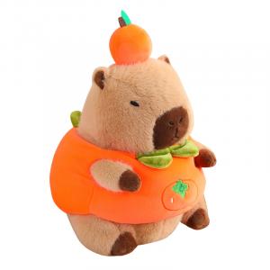 Переменный дельфин дверной мультяшный капибара, одежда съемная куклы плюшевая кукла высота 30см/40см длина 30/40см Click, Persimmon