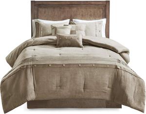 Generic Комплект постельного белья с альтернативным пуховым одеялом и декоративными подушками Tan