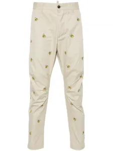 Брюки чинос Embroidered Fruits DSQUARED2, нейтральный