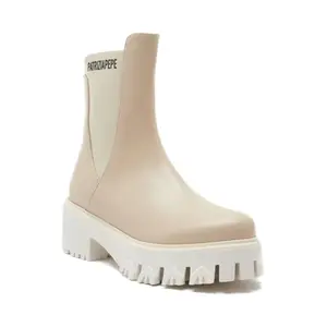 Кожаные ботильоны Patrizia Pepe, бежевый