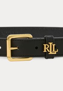 Пояс LOGO KEEPER LEATHER BELT Lauren Ralph Lauren, черный