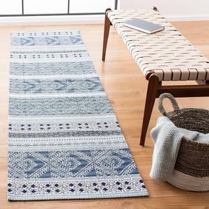 Ковер-дорожка SAFAVIEH, 69 x 244 см, Classic Vintage Collection, Blue, ручной работы Moroccan Boho, идеален для помещений с высокой проходимостью в гостиной, спальне (CLV717M)