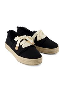 Эспадрильи "Carolina Lace Up" с бахромой Toms, черный