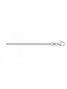 Adeliás Женское колье из серебра 925 пробы с плоским плетением, диаметр 1,8 мм