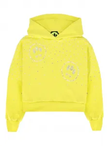 Флисовое худи со стразами Barrow Kids, желтый