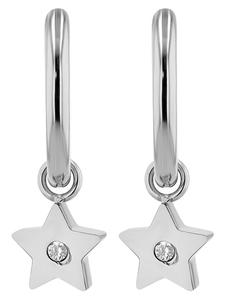 Adeliás Женский кулон - кулон в виде звезды из нержавеющей стали со стразами серебристого цвета