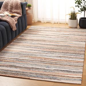 Ковер SAFAVIEH, 153 x 244 см, - коллекция Ebony - Rust & Beige, ручной работы из шерсти, идеально для гостиной, спальни, столовой (EBN778P)