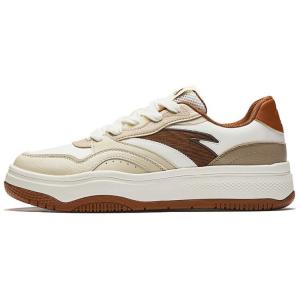 Кеды мужские, Обувь для скейтбординга Street Naughty, мужская, с низким верхом, цвета слоновой кости/зернистого бежевого/коричневого орехового цвета Anta