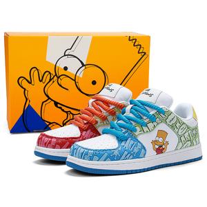 Низкие кеды для скейтбординга унисекс The Simpsons, непарные
