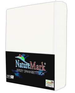 Простыня из джерси NatureMark, простыня на подгонке из 100% хлопка, различных размеров и цветов КАЧЕСТВО БРЕНДА Standard 100 | 90 х 200 см - 100 х 200 см - белый