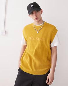 Трикотажная майка без рукавов Kickers цвета желтой охры