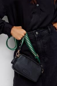 Сумка Naha на длинном ремешке с геометрическим узором Oliver Bonas, черный