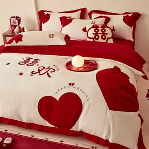 FUANNA Комплект постельного белья 220x240 см, пододеяльник, цвет Milk White Heart's Desire