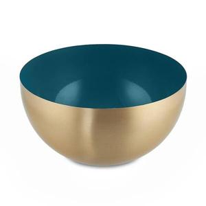 Двухцветная салатница из нержавеющей стали. Relaxdays, зеленый