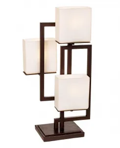 Настольная лампа Lighting on the Square Modern высотой 61 см, бронзовый металлический абажур с опаловым стеклом, подходит для спальни, гостиной, дома и прикроватной тумбочки Possini Euro Design, коричневый