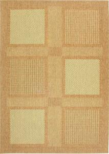 Ковер SAFAVIEH, 122 x 171 см, Washable Rug Outdoor Courtyard Collection - , Brown & Natural, не линяет и легко чистится, идеален для патио, заднего двора, прихожей (CY1928-3009)