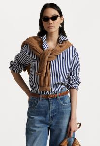 Блуза Polo Ralph Lauren RELAXED FIT STRIPED COTTON SHIRT, Fall Royal/White/Red