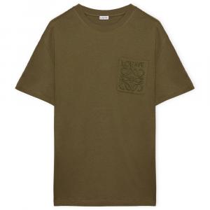 Футболка свободного кроя LOEWE, хаки