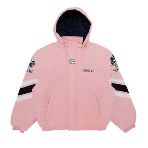 Куртка Supreme x Mitchell & Ness NCAA Hooded Stadium Jacket 'Pink', розовый