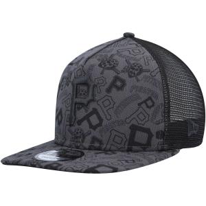Мужская черная кепка New Era Pittsburgh Pirates с А-образной рамкой 9FIFTY Trucker Snapback