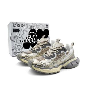 Износостойкие, легкие, дышащие и нескользящие. Низкие массивные кроссовки унисекс цвета шампанского Hong Kong Meng, Champagne