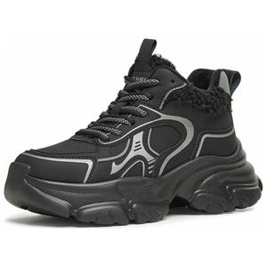 Teenmix Высокие массивные кроссовки женские черные, цвет Black