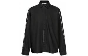 Рубашка с отделкой пипинг из хлопковой смеси C2H4, черный