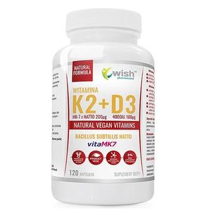 Wish, Витамин K2 200 мкг+D3 100 мкг Vitamk7 120 капсул