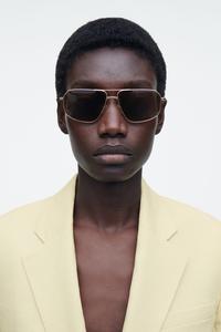 Солнцезащитные очки-пилоты - модель " vista” COS x LINDA FARROW, коричневый/золотистый