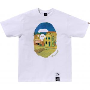 Футболка Bape X Van Gogh Museum Ape Head Canvas Art Vi A BATHING APE, желтый