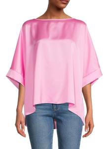 Атласный топ оверсайз Renee C., цвет Barbie Pink