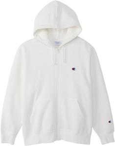 Мужская толстовка Champion C3-W106Z с длинными рукавами, вышитым логотипом и застежкой-молнией, светло-бежевый