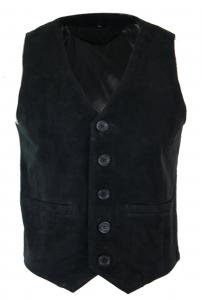 Жилет TruClothing Waistcoat Suede Leather, черный