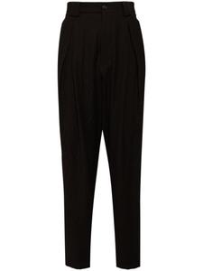 Giorgio Armani фланелевые брюки со складками, коричневый