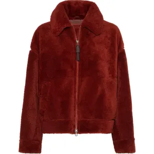 Куртка из овчины Brunello Cucinelli, темно-красный