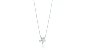 TIFFANY & CO. Victoria  Collection Diamond 0.88 Carat Necklaces Women's Silver