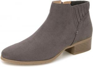 Женские классические ботильоны Pazzion с закругленным носком, боковой молнией, невысоким каблуком, уютные зимние ботинки для офиса и свиданий, размер 4-16 US, Grey