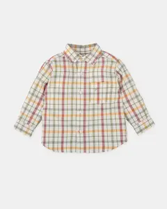 Детская рубашка в разноцветную клетку Tutto Piccolo