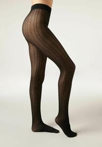 Тайтсы Calzedonia CHEVRON, Black/Mottled Black