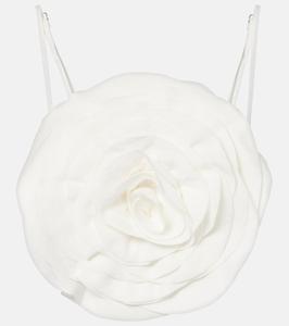 Укороченный топ с цветочным принтом Blumarine, White Pearl
