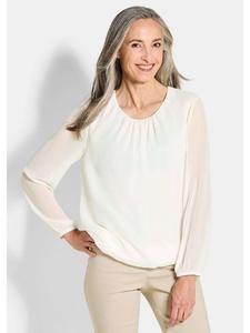 Элегантная шифоновая блузка кремово-белого цвета GOLDNER