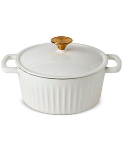 Чугунная эмалированная кастрюля-казан шалфейно-зеленого цвета, объемом 3 кварты (около 9,8 л) Smith and Clark, Cream