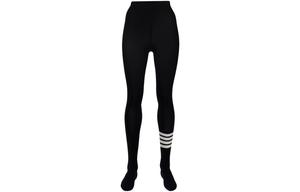 Полосатые ребристые колготки на 4 полосы THOM BROWNE, Темно-синие